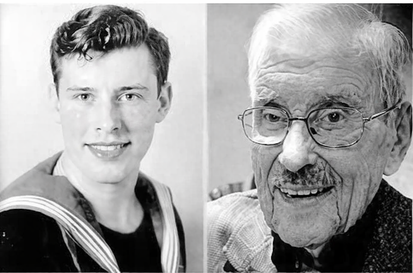 Portrait of my grandfather, John Hendry Black, as a young sailor and later in life